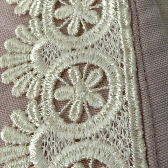 KRIZIA Designer Tailored Sheath Shirt Dress Pink Lace Collar Short Sleeve Sz 14 - Picture 4 of 16